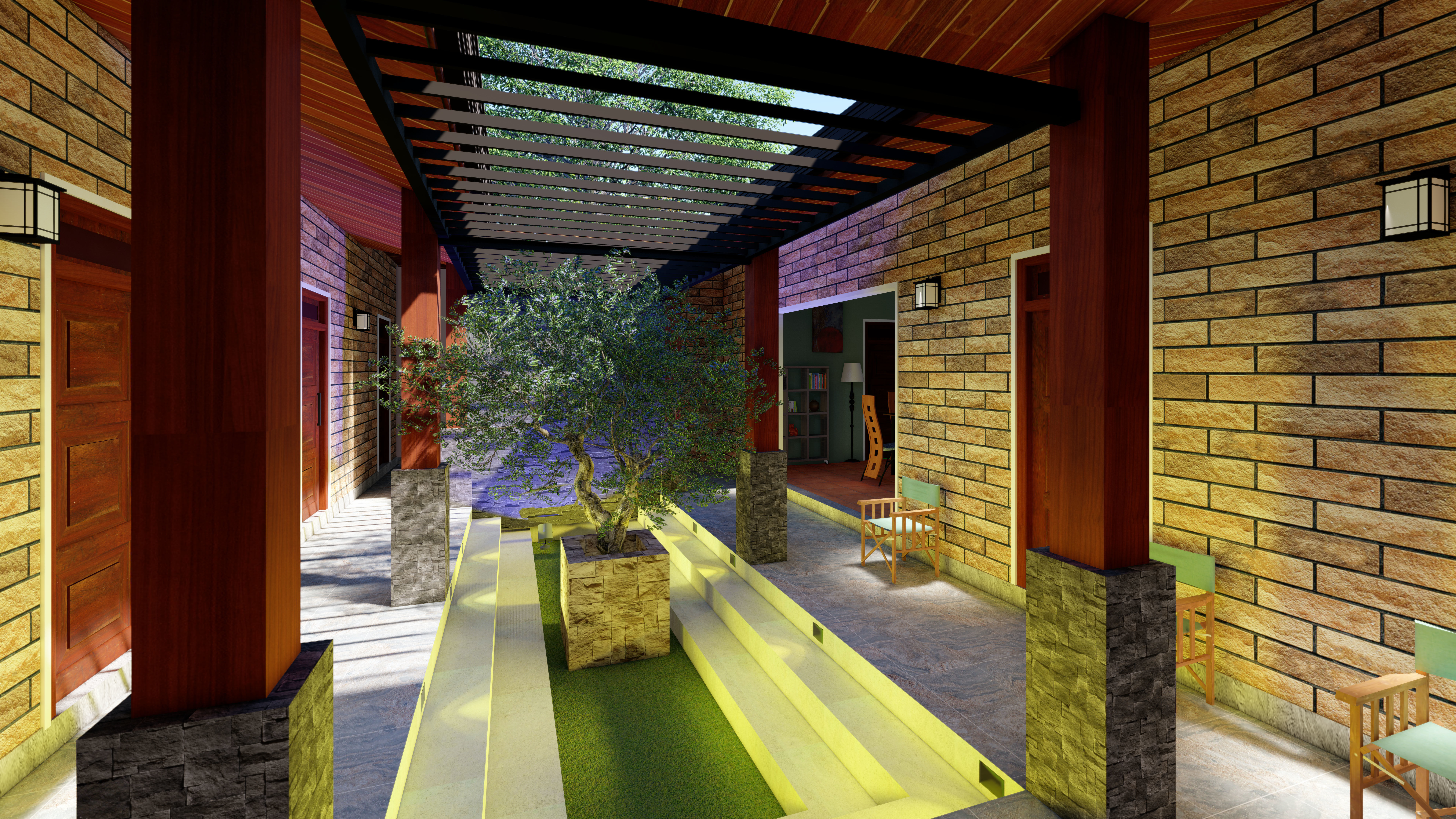 Modern Home - Walauwa 3D model_9