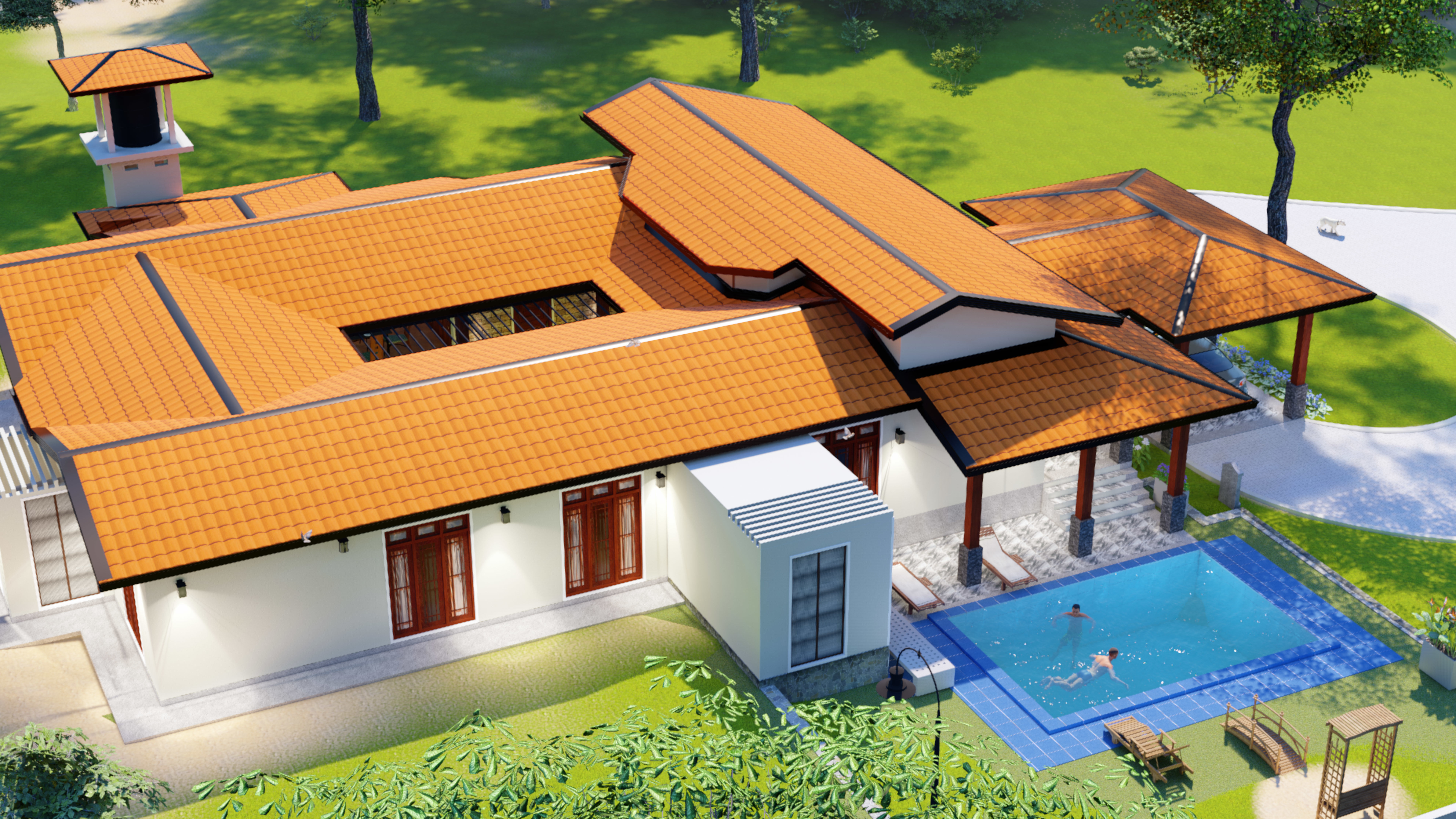 Modern Home - Walauwa 3D model_8