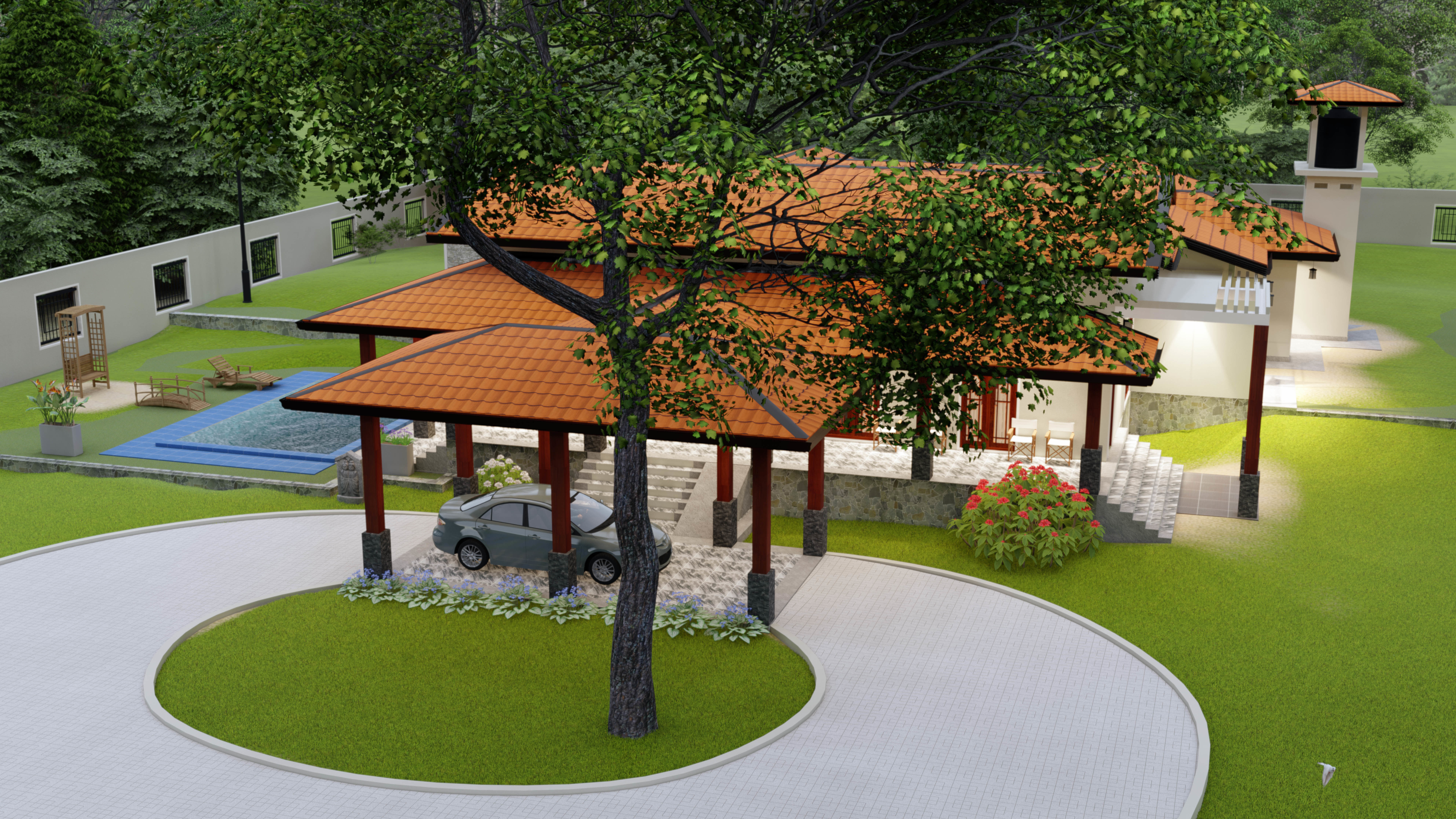 Modern Home - Walauwa 3D model_1