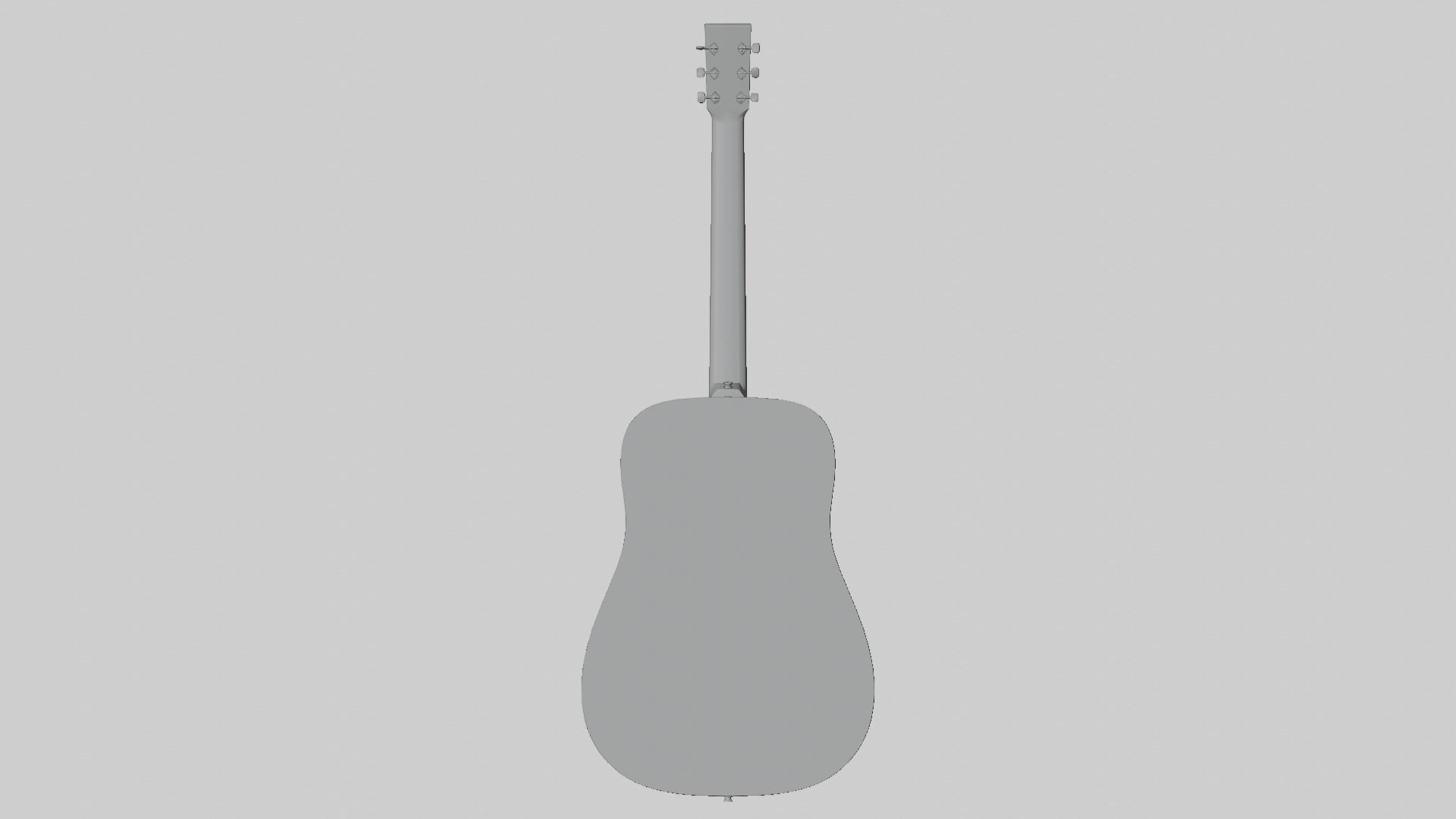 Acoustic Guitar 3D model_9