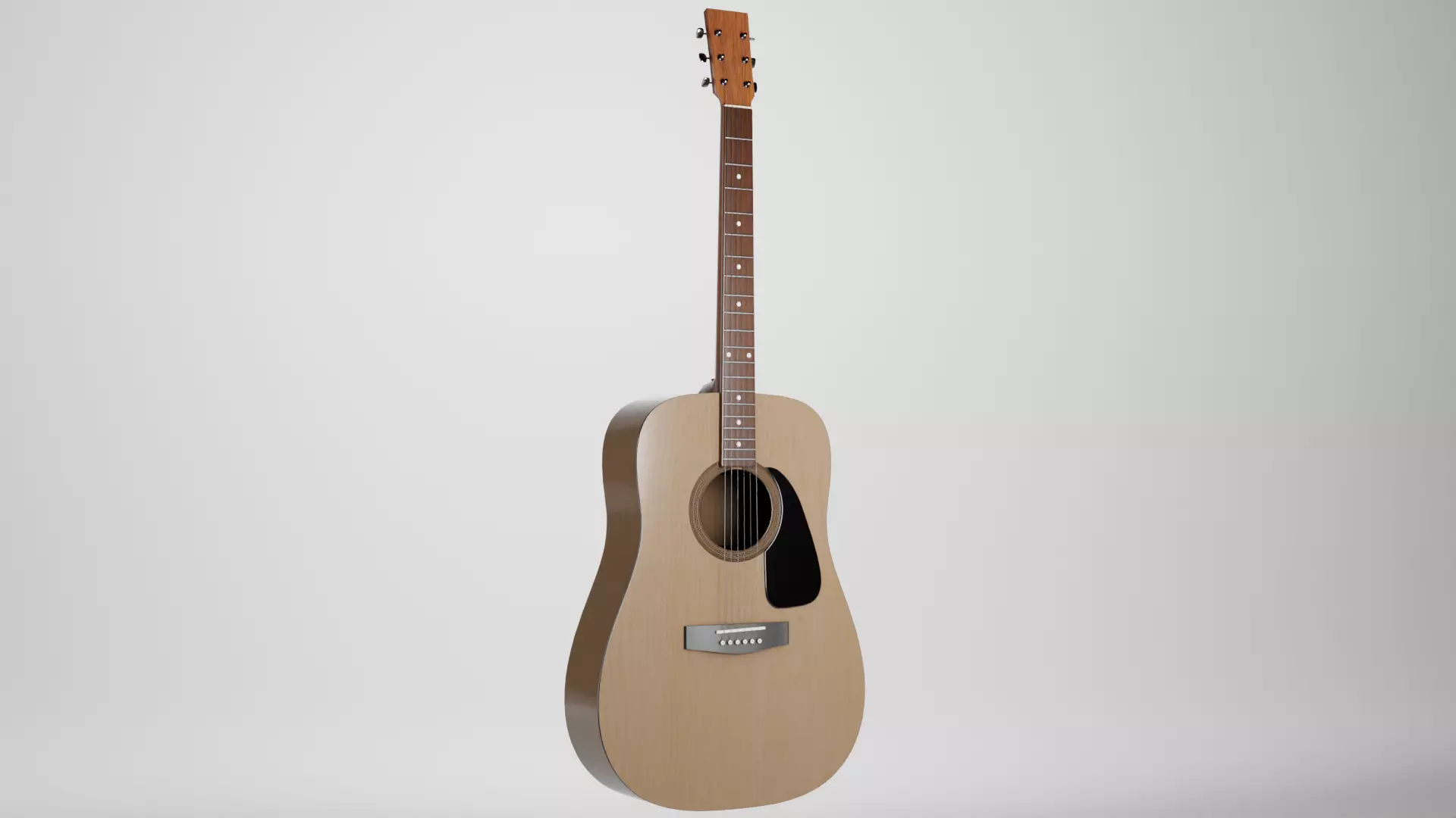 Acoustic Guitar 3D model_0