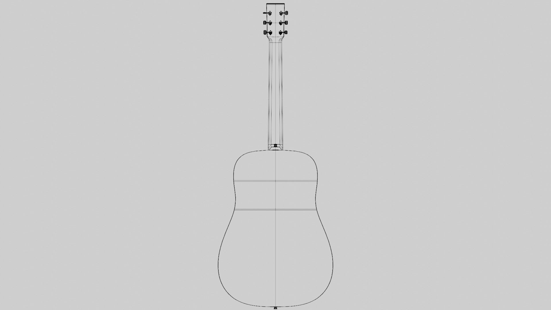 Acoustic Guitar 3D model_16
