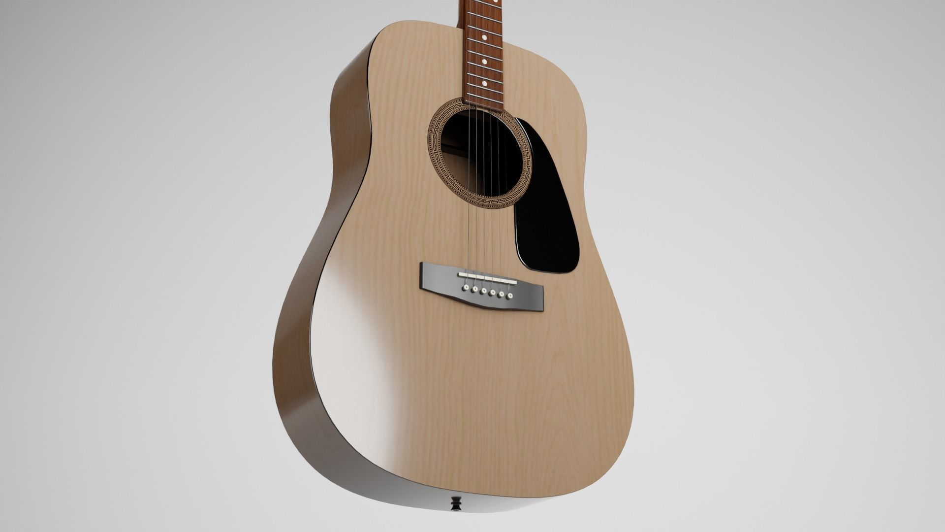 Acoustic Guitar 3D model_3