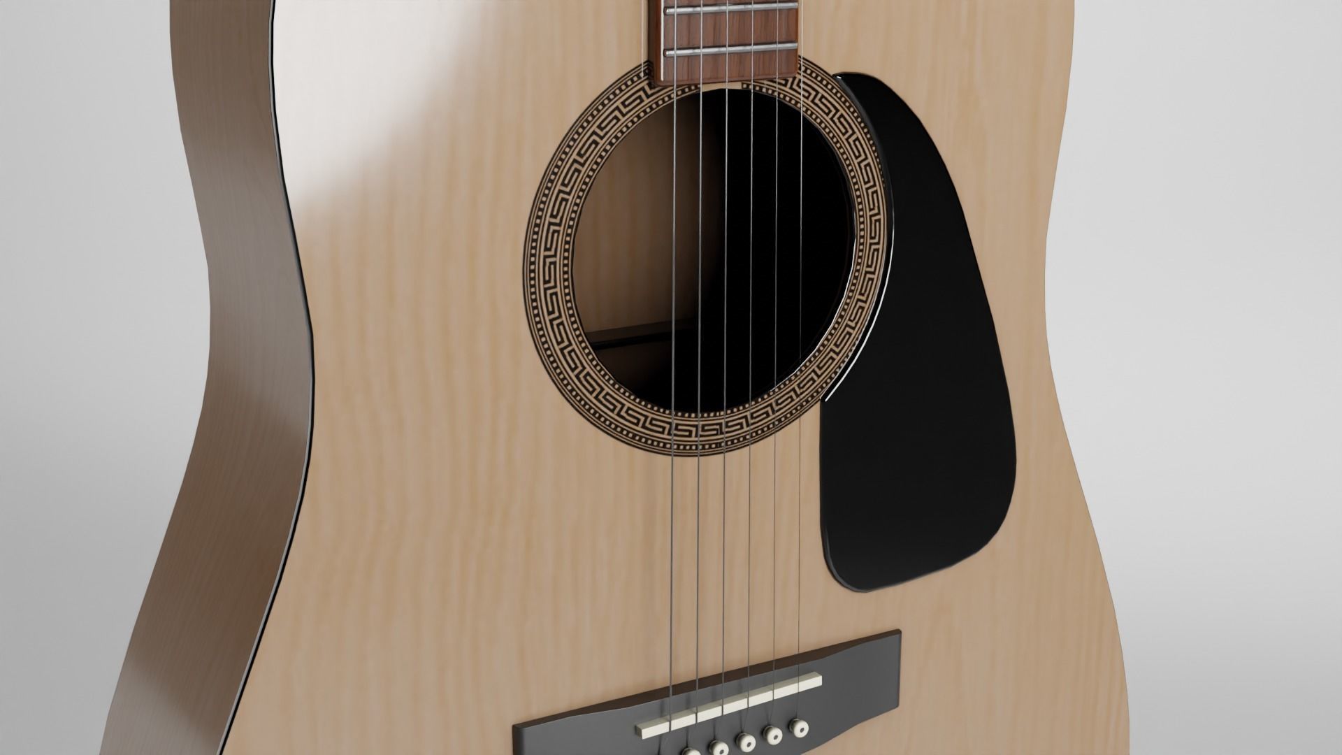 Acoustic Guitar 3D model_4