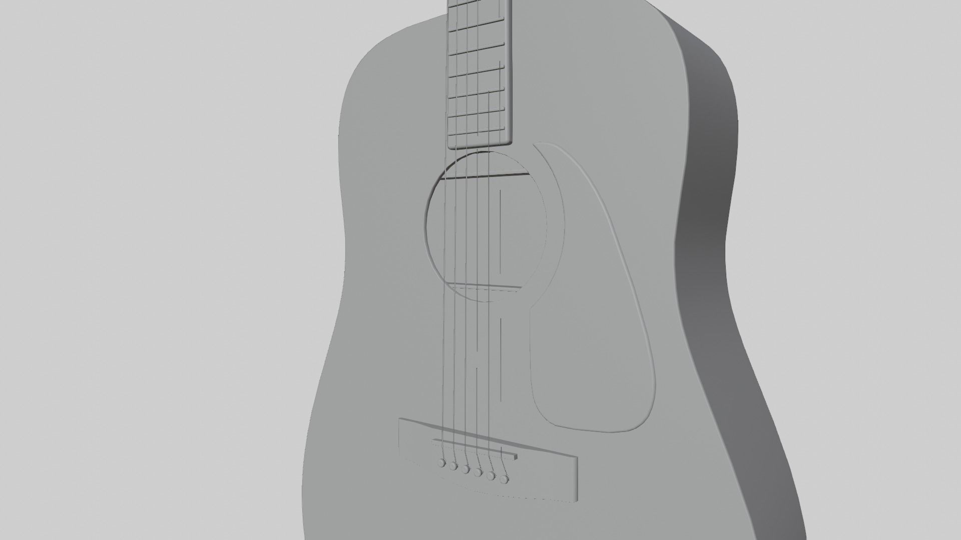 Acoustic Guitar 3D model_11