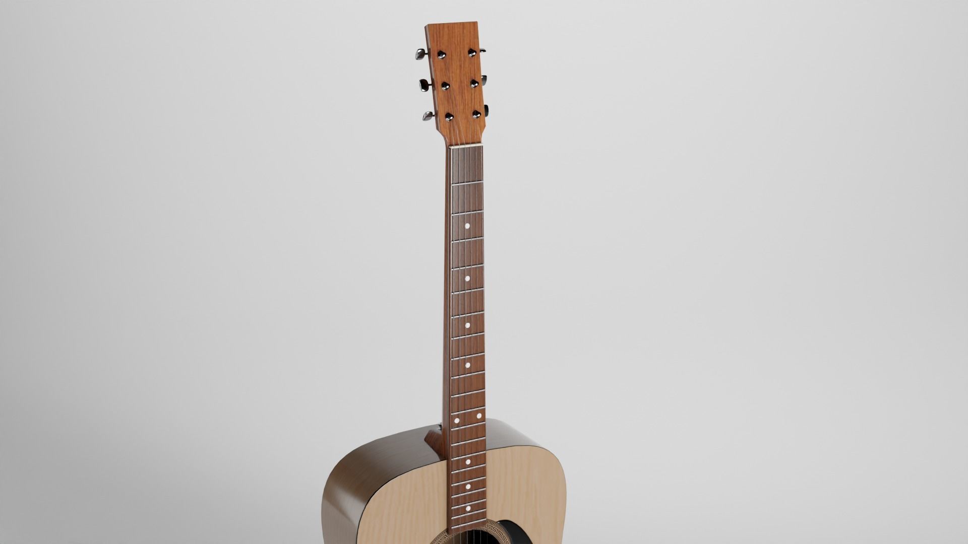 Acoustic Guitar 3D model_2