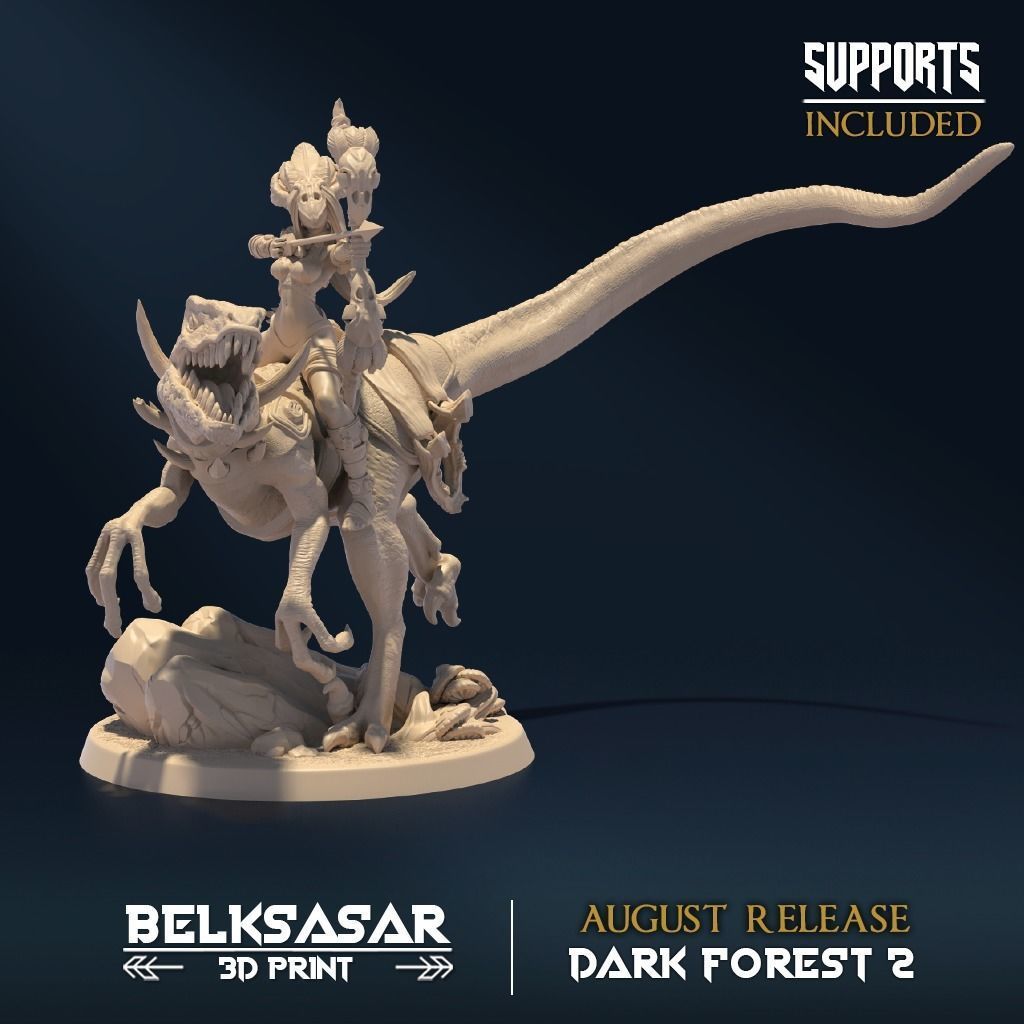 Doomrider Huntress Normal and Nude B 3D print model_10