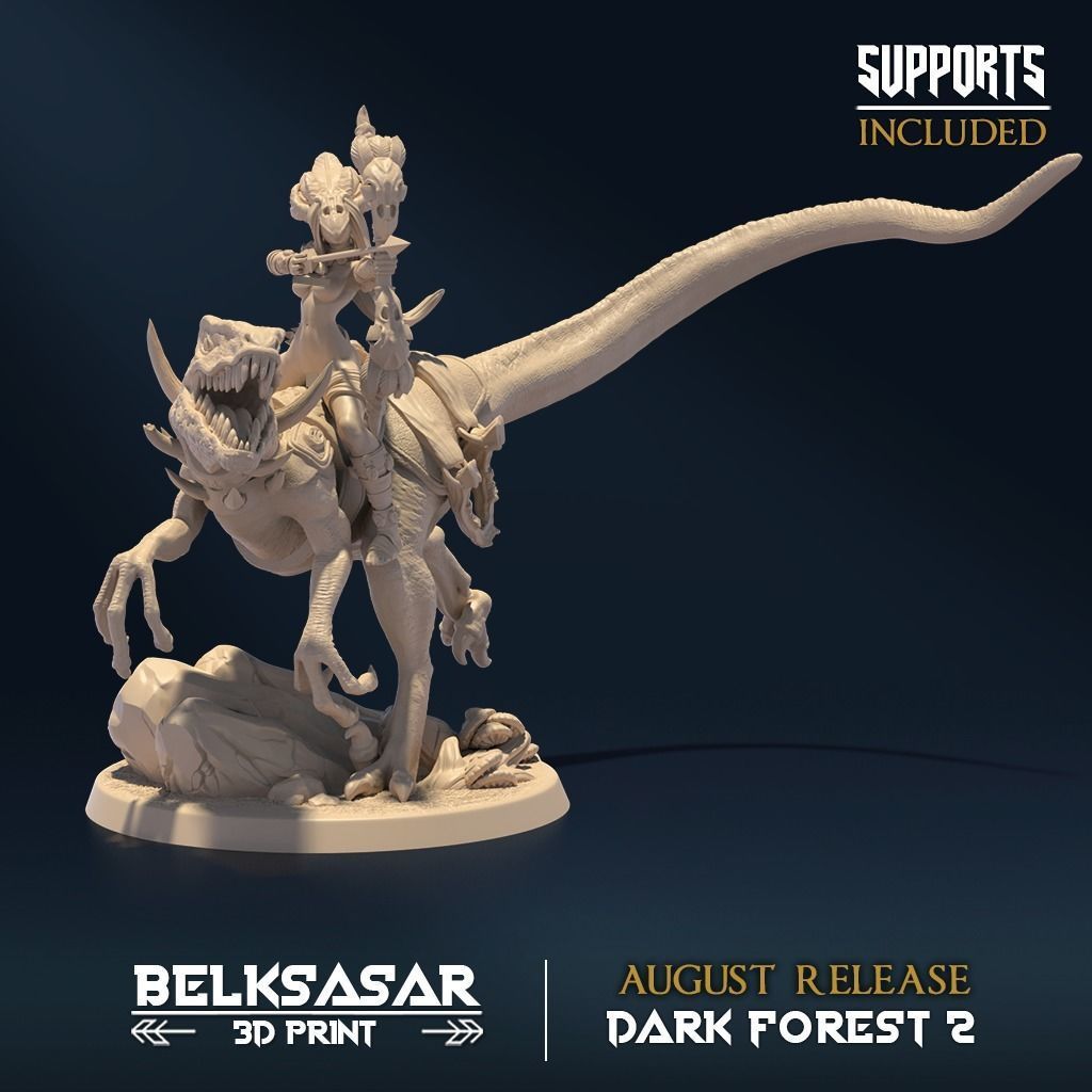 Doomrider Huntress Normal and Nude B 3D print model_9