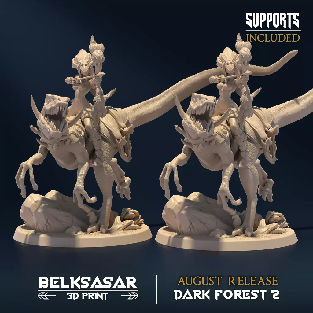 Doomrider Huntress Normal and Nude B 3D print model_0