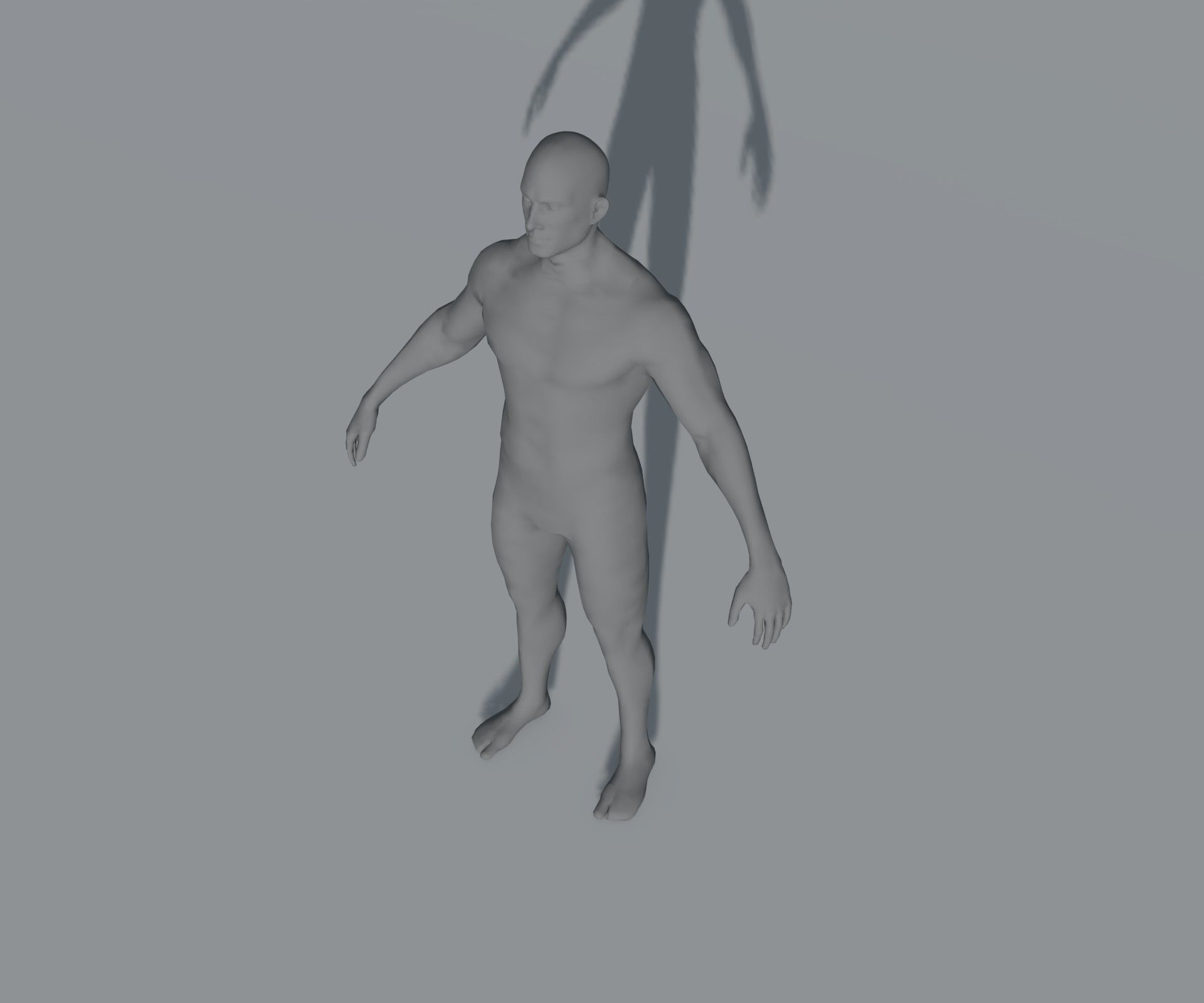 Male Female Body Base Mesh 28 Animations 3D Model 5k Polygons Low-poly 3D model_28
