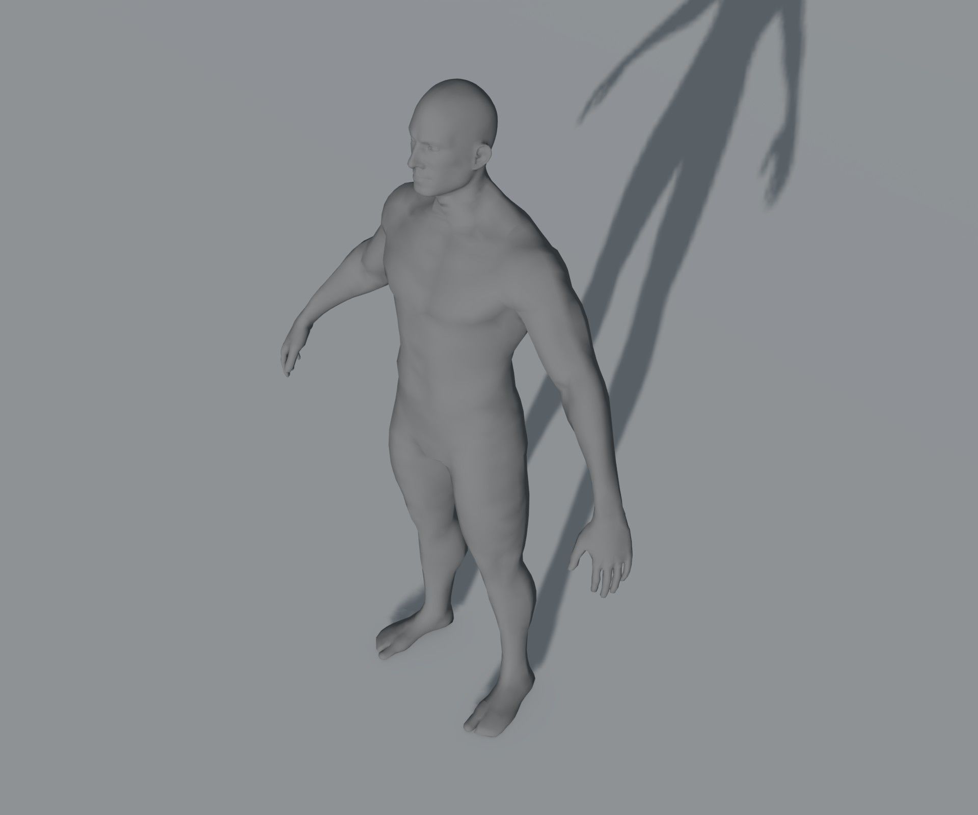 Male Female Body Base Mesh 28 Animations 3D Model 5k Polygons Low-poly 3D model_34