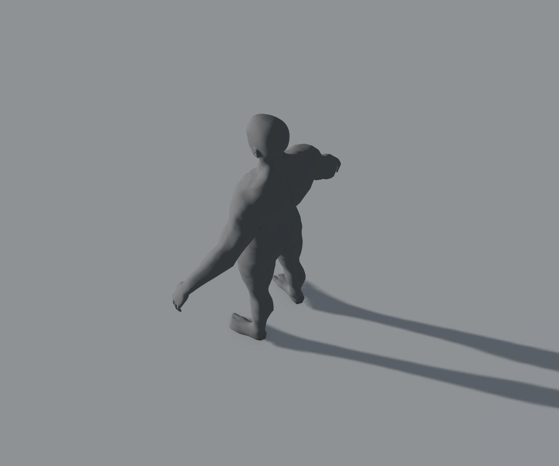 Male Female Body Base Mesh 28 Animations 3D Model 5k Polygons Low-poly 3D model_41