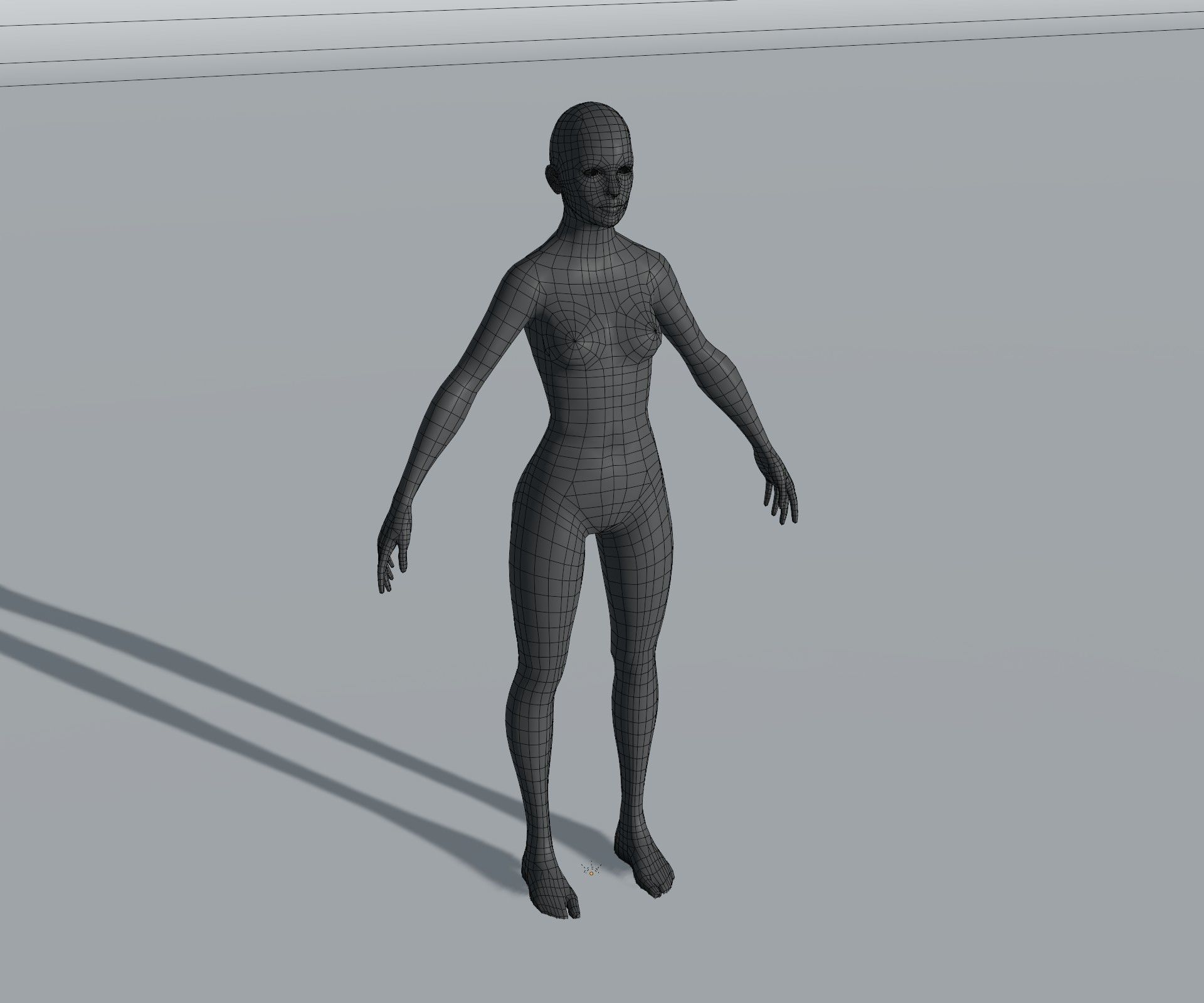 Male Female Body Base Mesh 28 Animations 3D Model 5k Polygons Low-poly 3D model_6