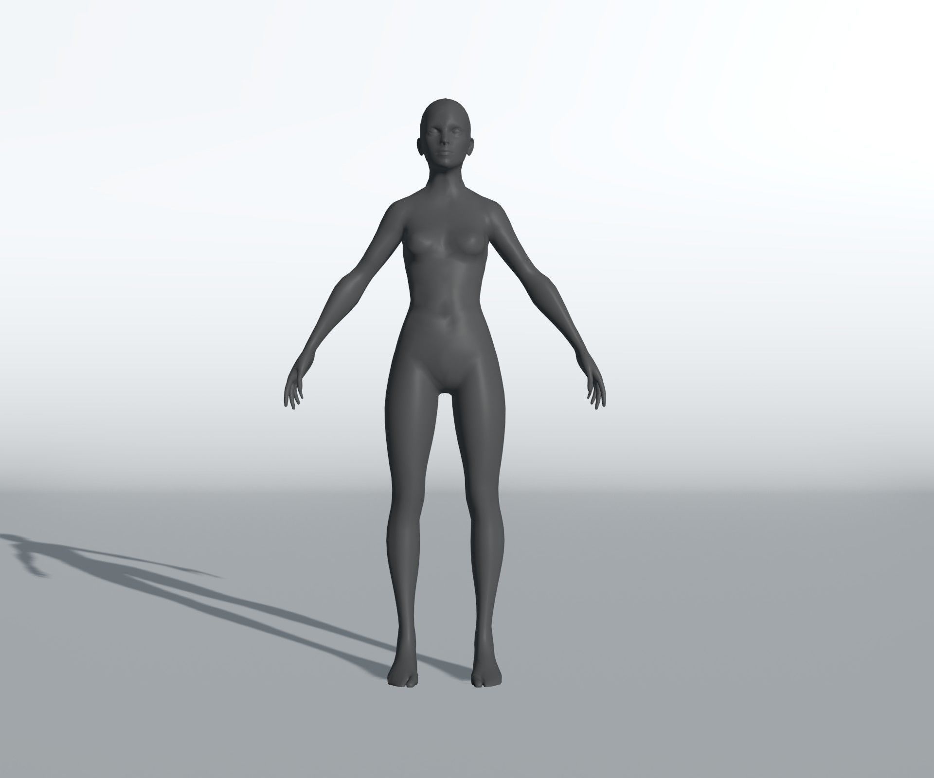 Male Female Body Base Mesh 28 Animations 3D Model 5k Polygons Low-poly 3D model_9