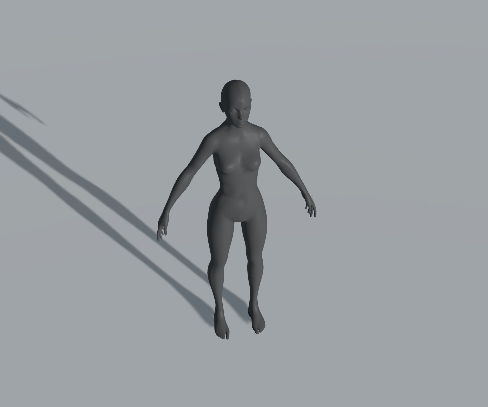 Male Female Body Base Mesh 28 Animations 3D Model 5k Polygons Low-poly 3D model_10