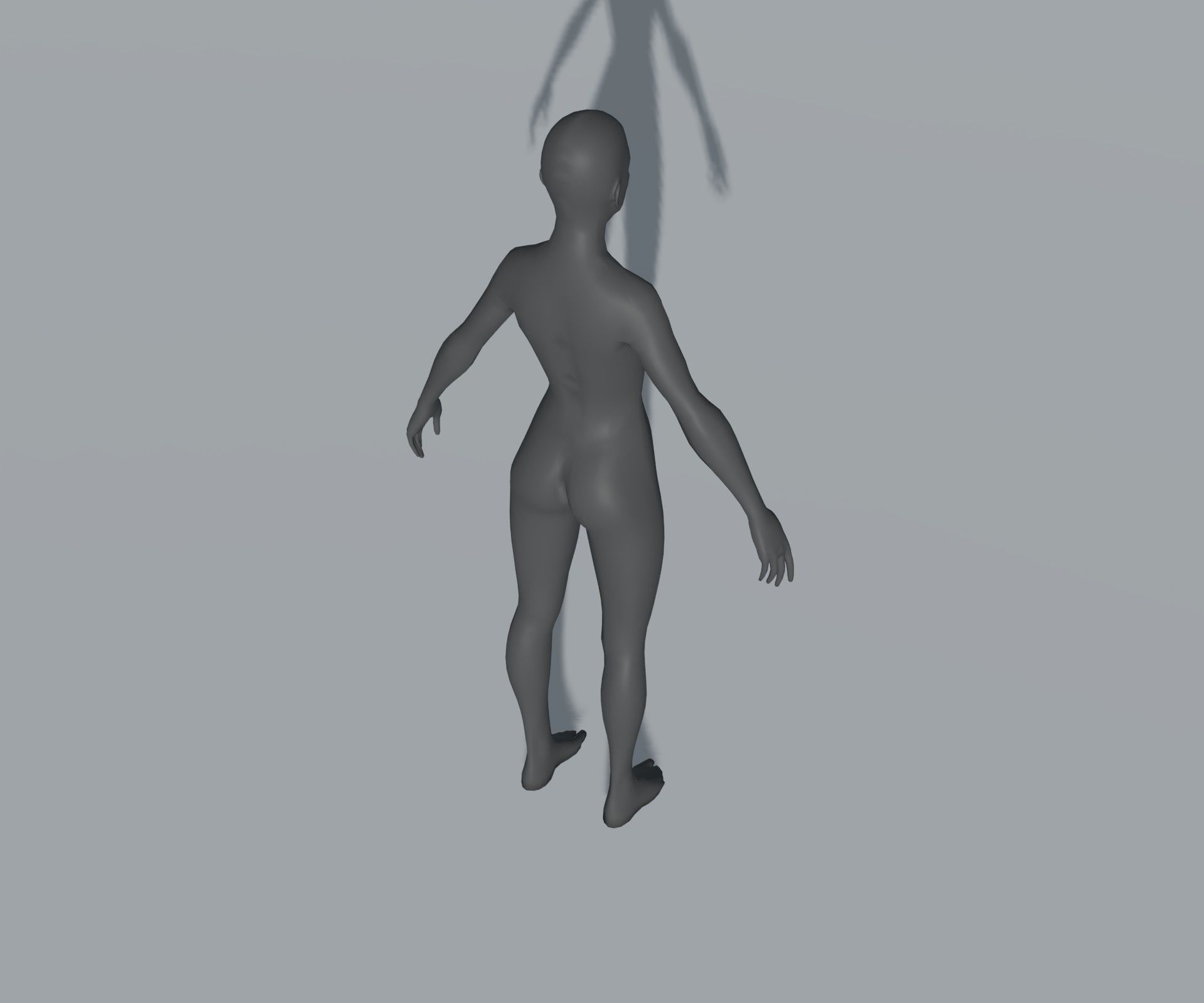 Male Female Body Base Mesh 28 Animations 3D Model 5k Polygons Low-poly 3D model_14