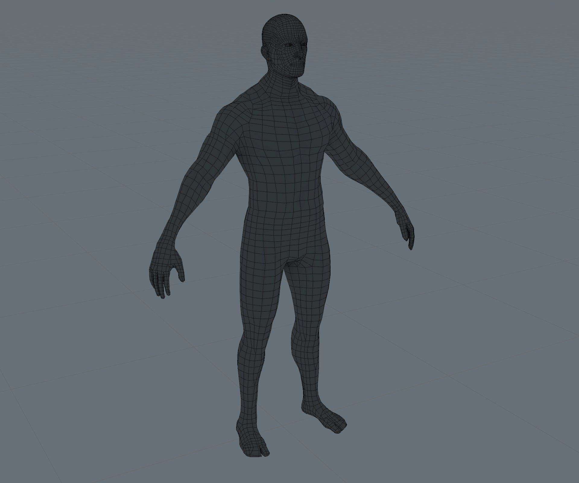 Male Female Body Base Mesh 28 Animations 3D Model 5k Polygons Low-poly 3D model_26