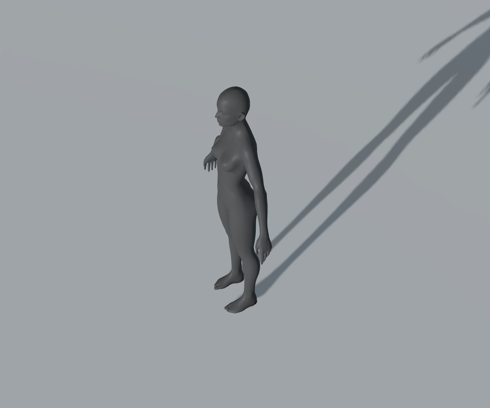 Male Female Body Base Mesh 28 Animations 3D Model 5k Polygons Low-poly 3D model_24