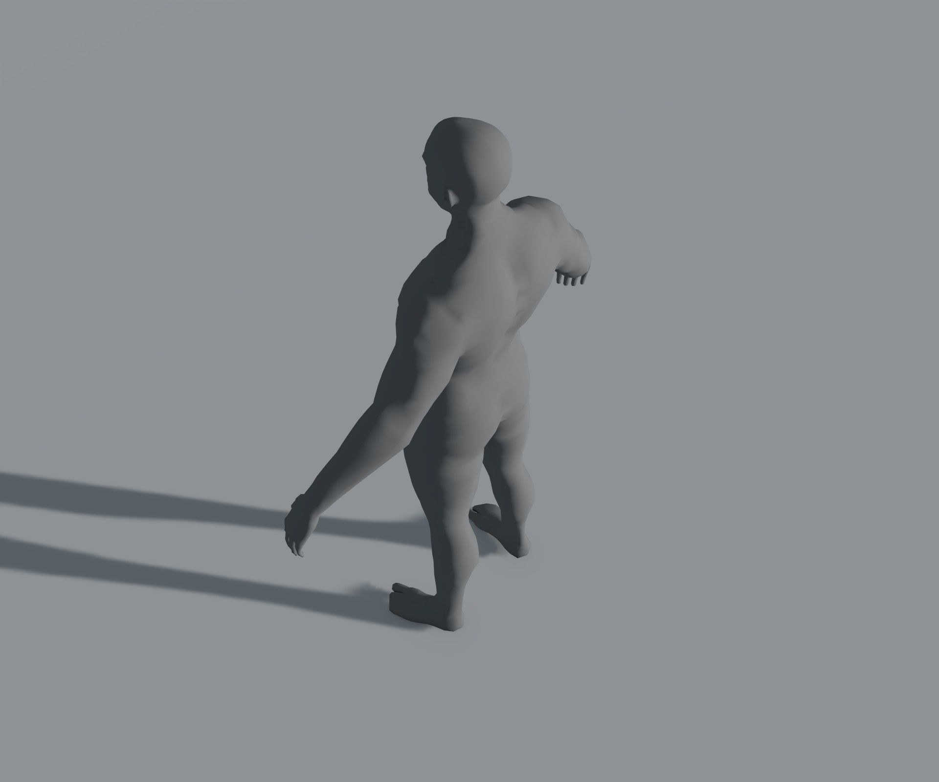 Male Female Body Base Mesh 28 Animations 3D Model 5k Polygons Low-poly 3D model_32