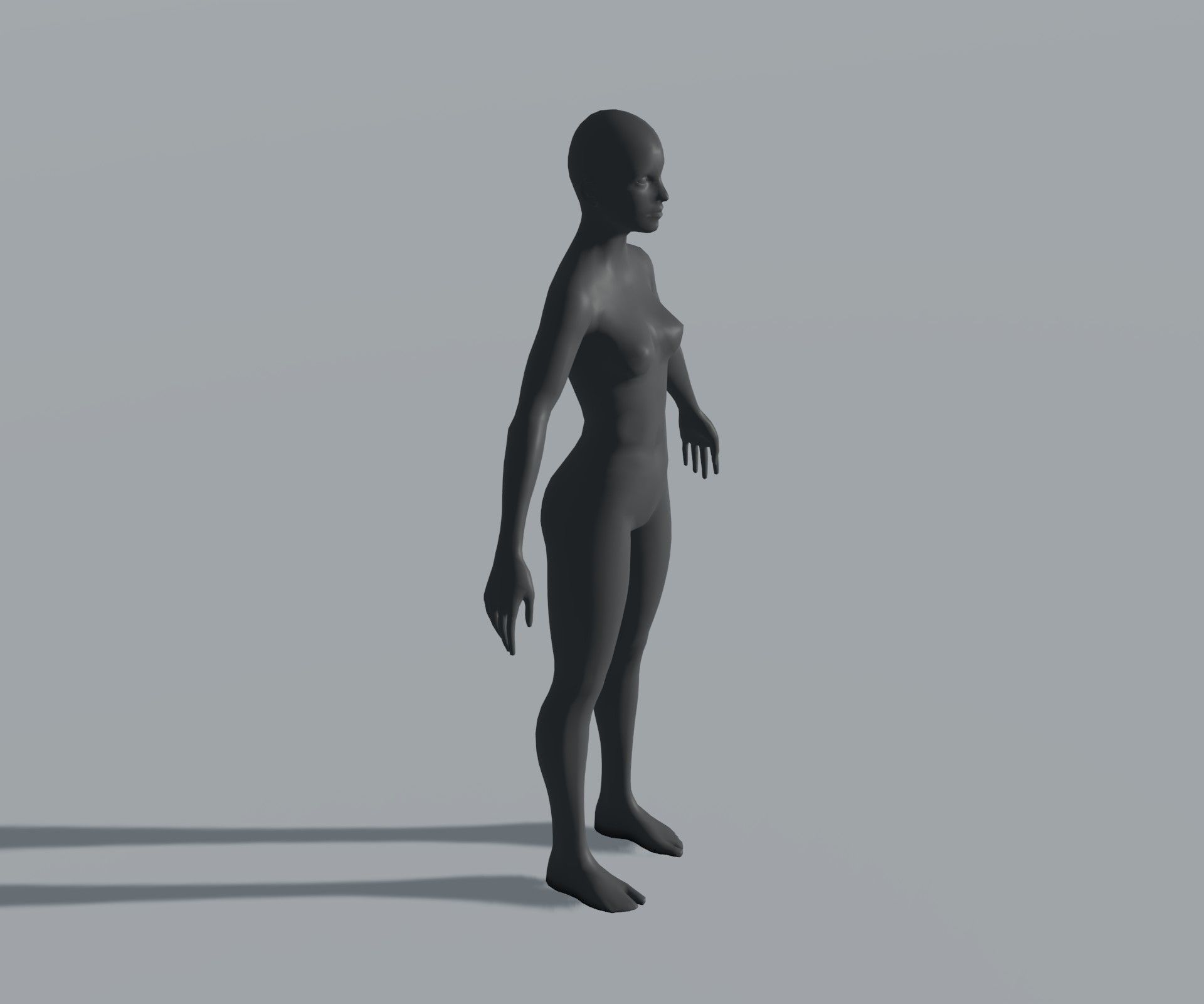 Male Female Body Base Mesh 28 Animations 3D Model 5k Polygons Low-poly 3D model_22