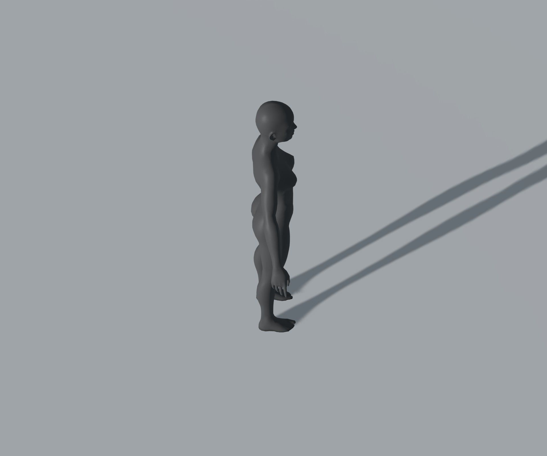 Male Female Body Base Mesh 28 Animations 3D Model 5k Polygons Low-poly 3D model_16