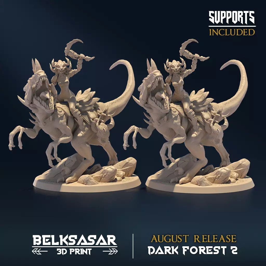 Doomrider Huntress Normal and Nude D 3D print model_0