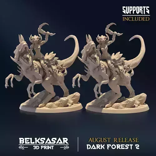 Doomrider Huntress Normal and Nude D 3D print model