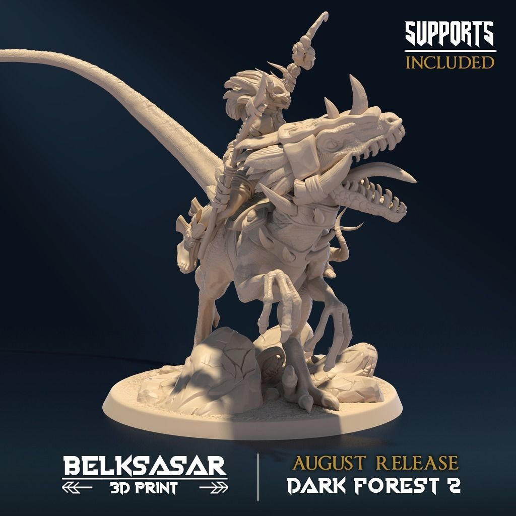 Doomrider Huntress Normal and Nude D 3D print model_10