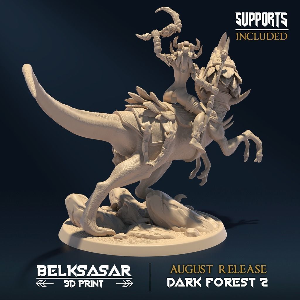 Doomrider Huntress Normal and Nude D 3D print model_5