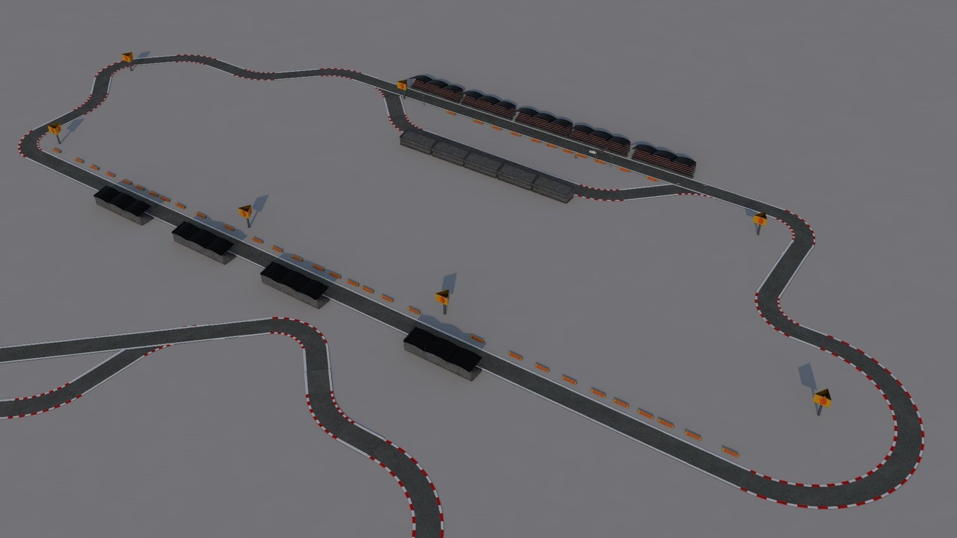 Race Track Package Low-poly 3D model_4