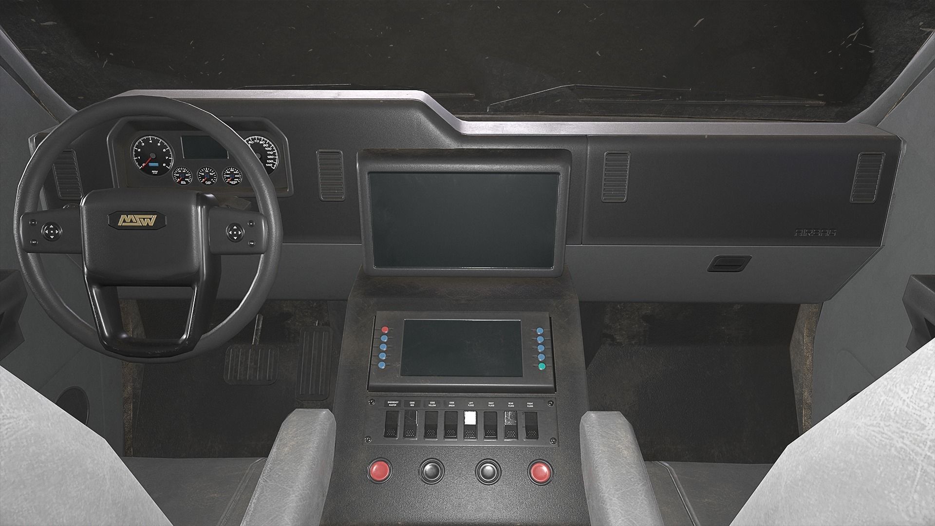 Ambulance Type 3 - V3 Low-poly 3D model_13