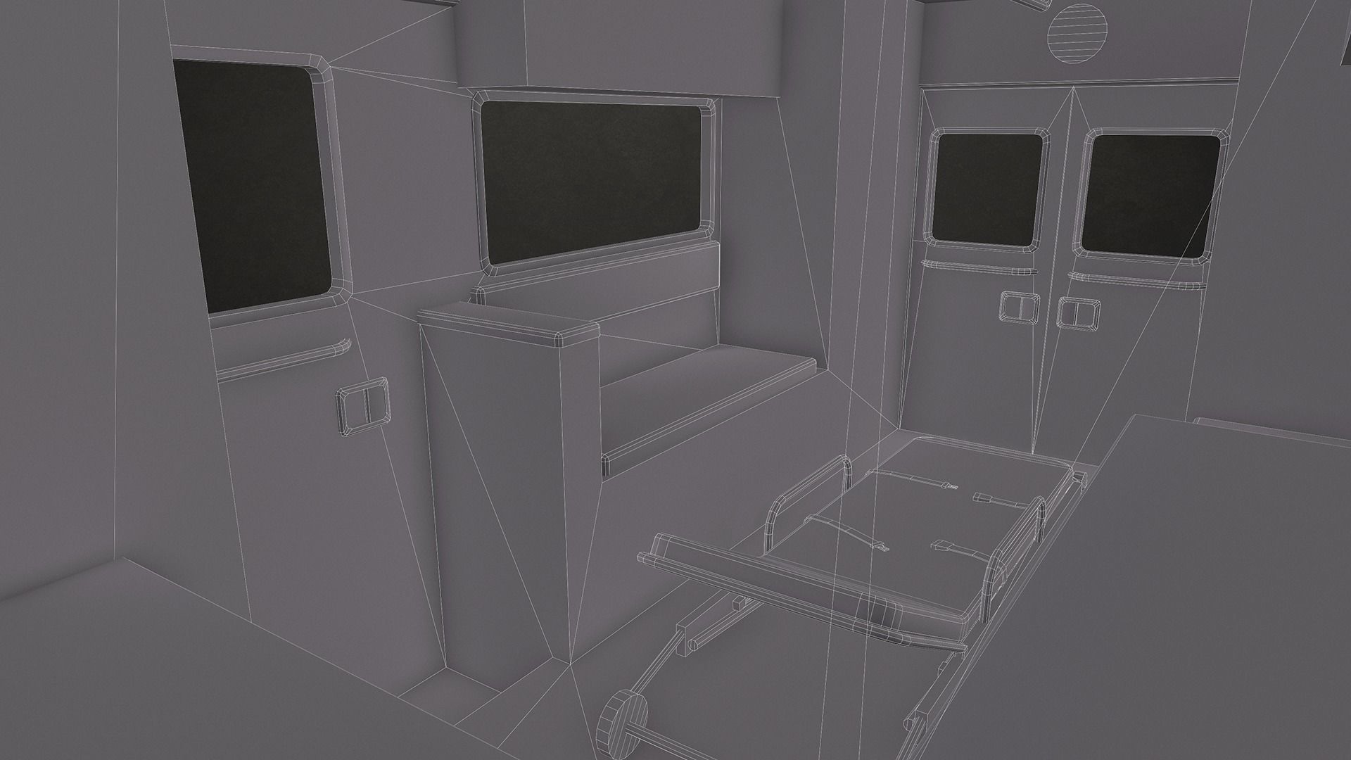 Ambulance Type 3 - V3 Low-poly 3D model_20