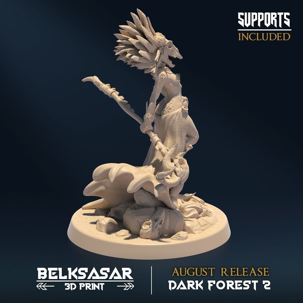 Deepkeeper Shaman Normal and Nude A 3D print model_5