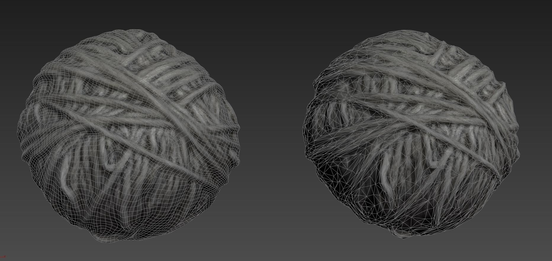 A ball of thread Low-poly 3D model_8