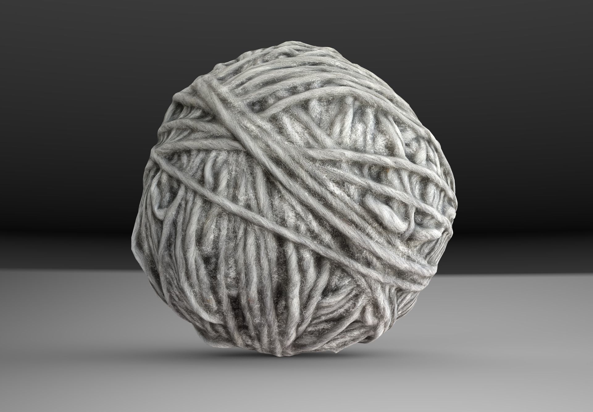 A ball of thread Low-poly 3D model_3