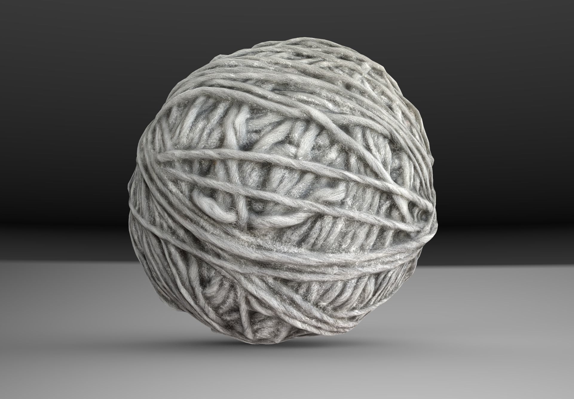 A ball of thread Low-poly 3D model_4