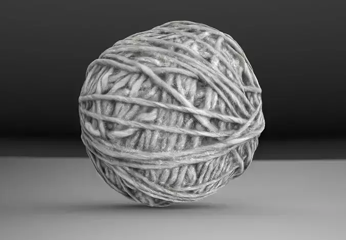 A ball of thread Low-poly 3D model