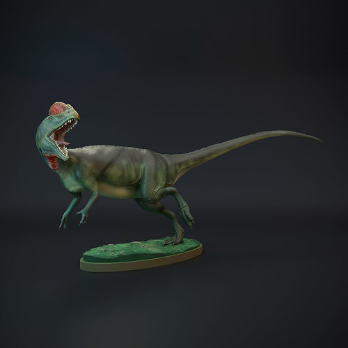 Dilophosaurus running 3D print model