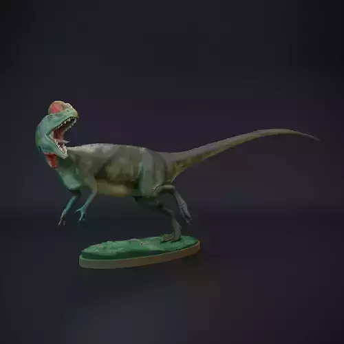 Dilophosaurus running 3D print model