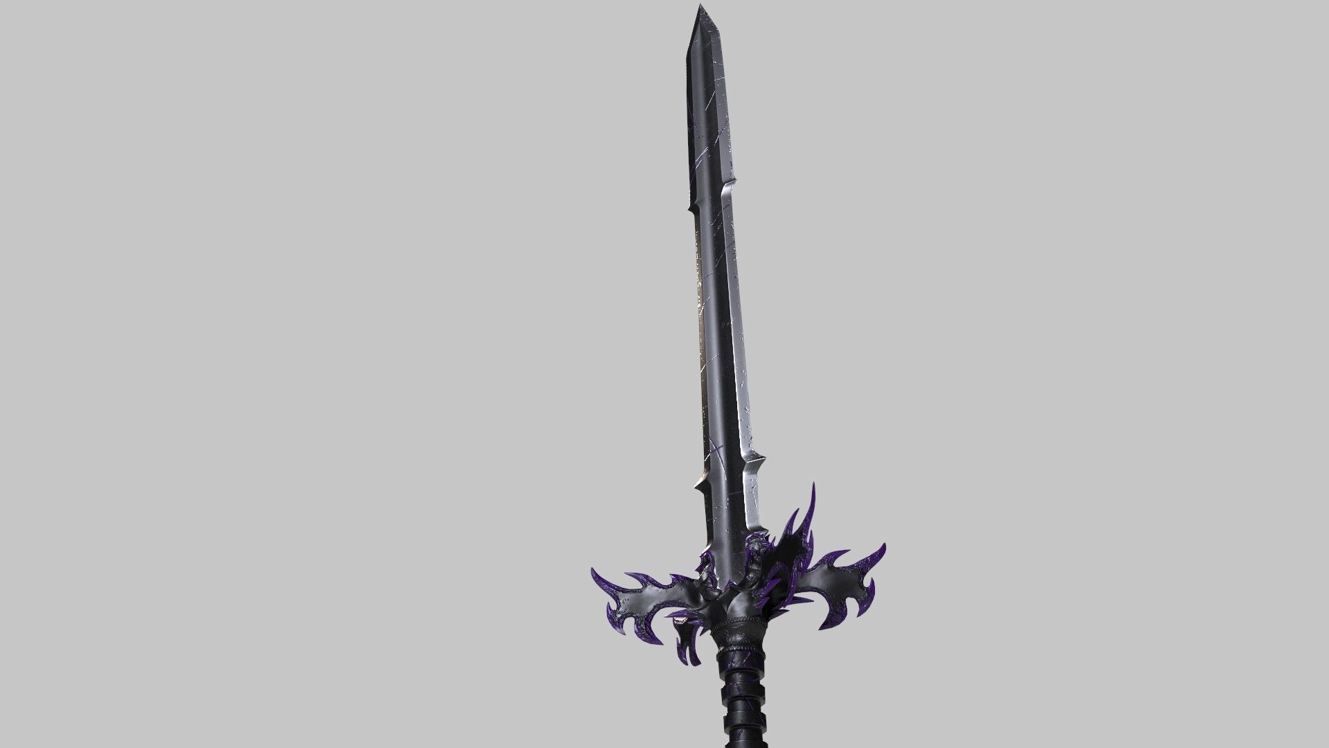 Game-ready Fantasy Magic Sword Low-poly 3D model_3