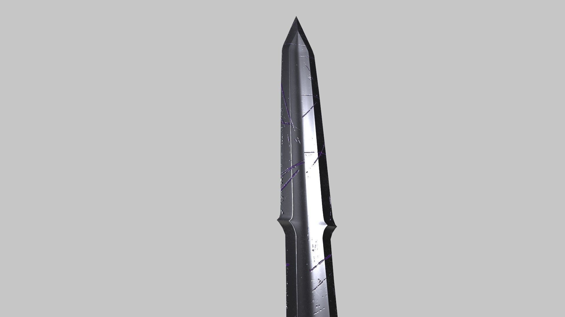 Game-ready Fantasy Magic Sword Low-poly 3D model_9