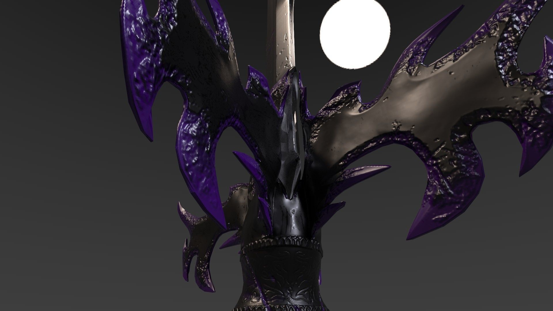 Game-ready Fantasy Magic Sword Low-poly 3D model_5