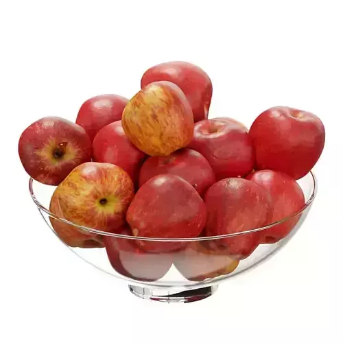 Glass footed fruit bowl set 14 3D model