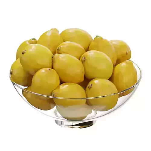 Glass footed fruit bowl set 19 3D model