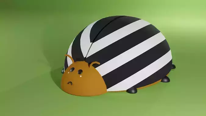 Cute colorado beetle 3D model