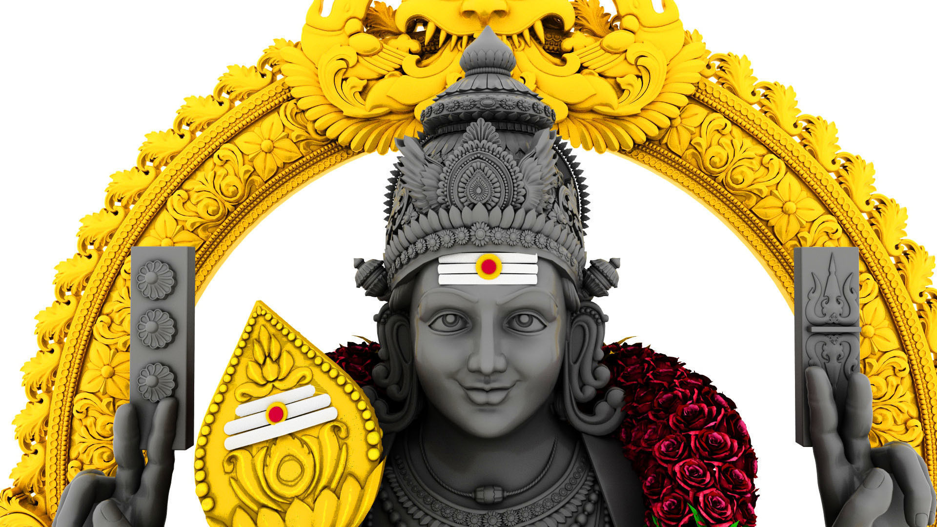 lord murugan muruga  3D model_10