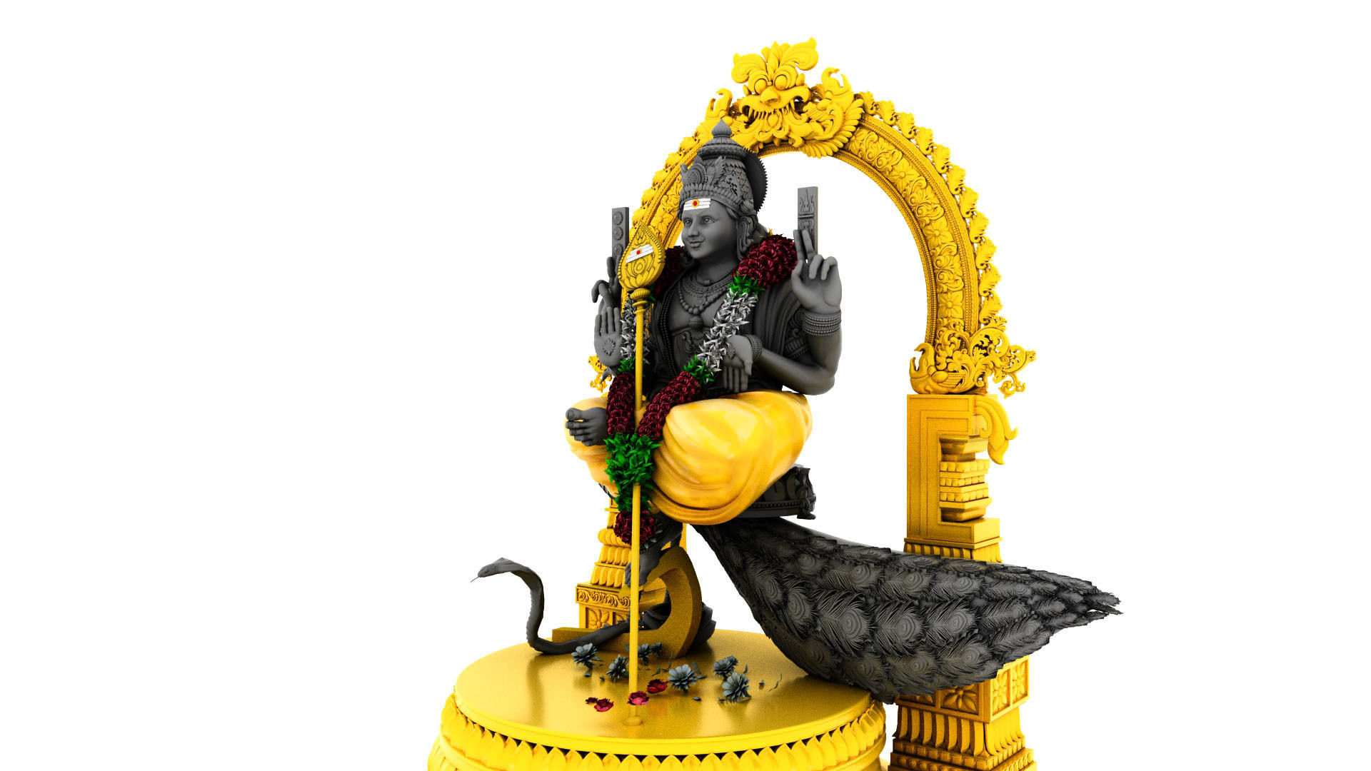 lord murugan muruga  3D model_3