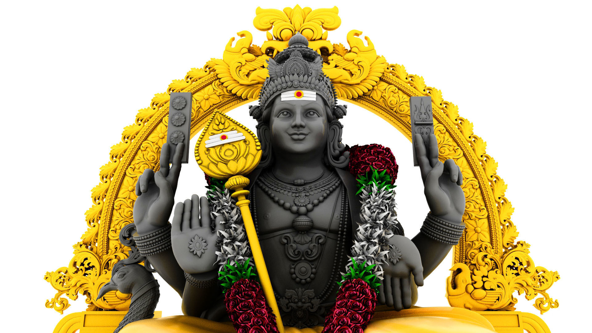 lord murugan muruga  3D model_2
