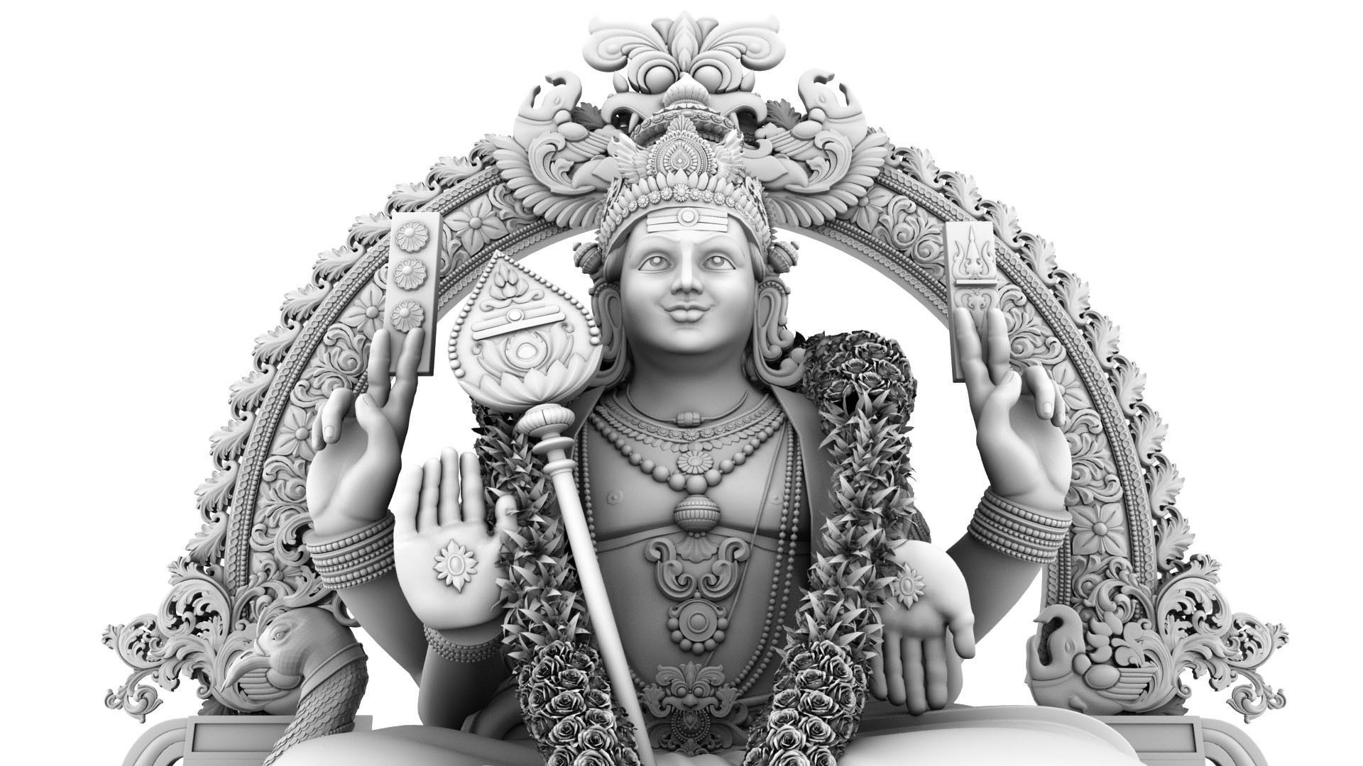 lord murugan muruga  3D model_14
