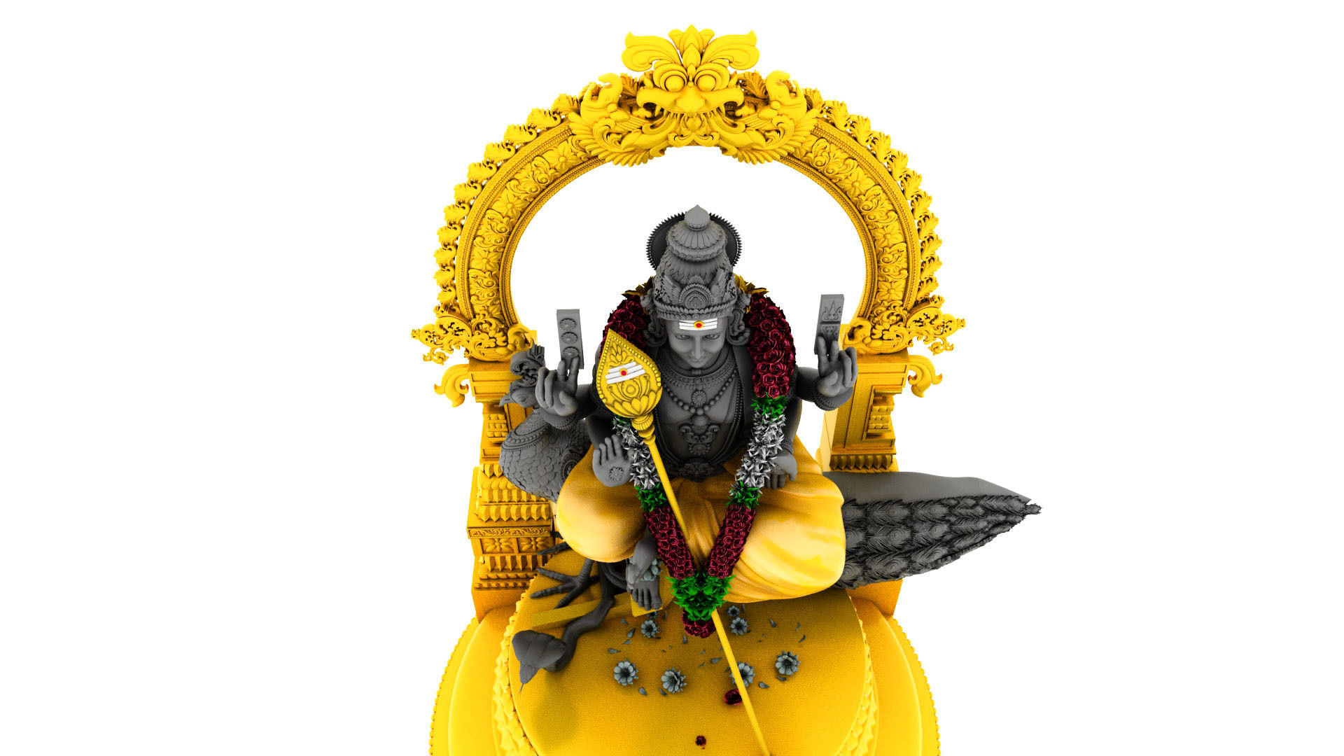 lord murugan muruga  3D model_6